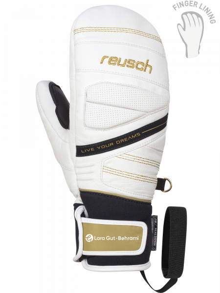 Reusch Lara Gut 4931414 1130 white yellow front